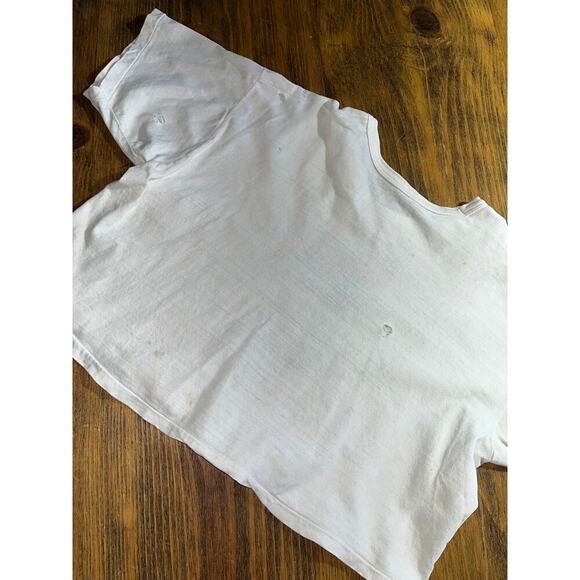 Weed High School Football 70s Russell Vintage Cropped T-shirt - Picture 3 of 5